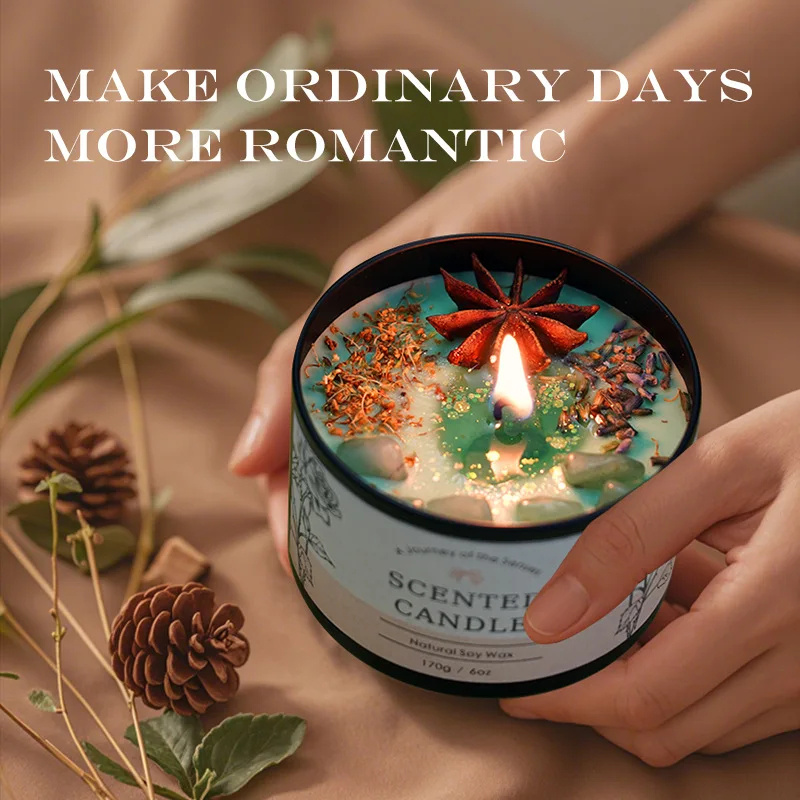 Home Fragrance Aromatherapy - Bougie d'aromathérapie en cristal créative 6OZ-décor