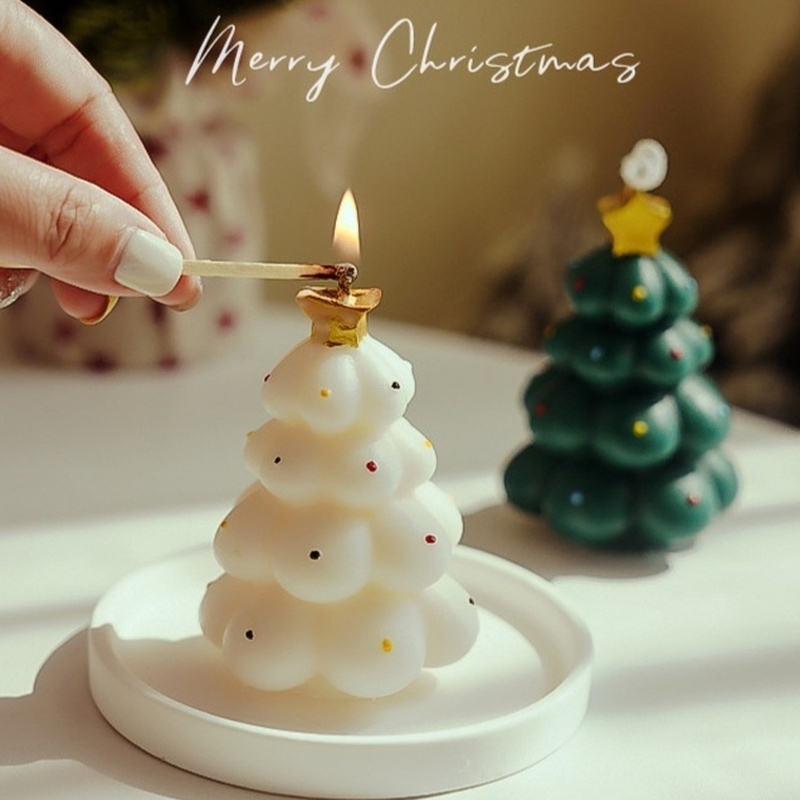 Xmas Home Fragrance - Bougies parfumées d'arbre de noël mignonnes,
